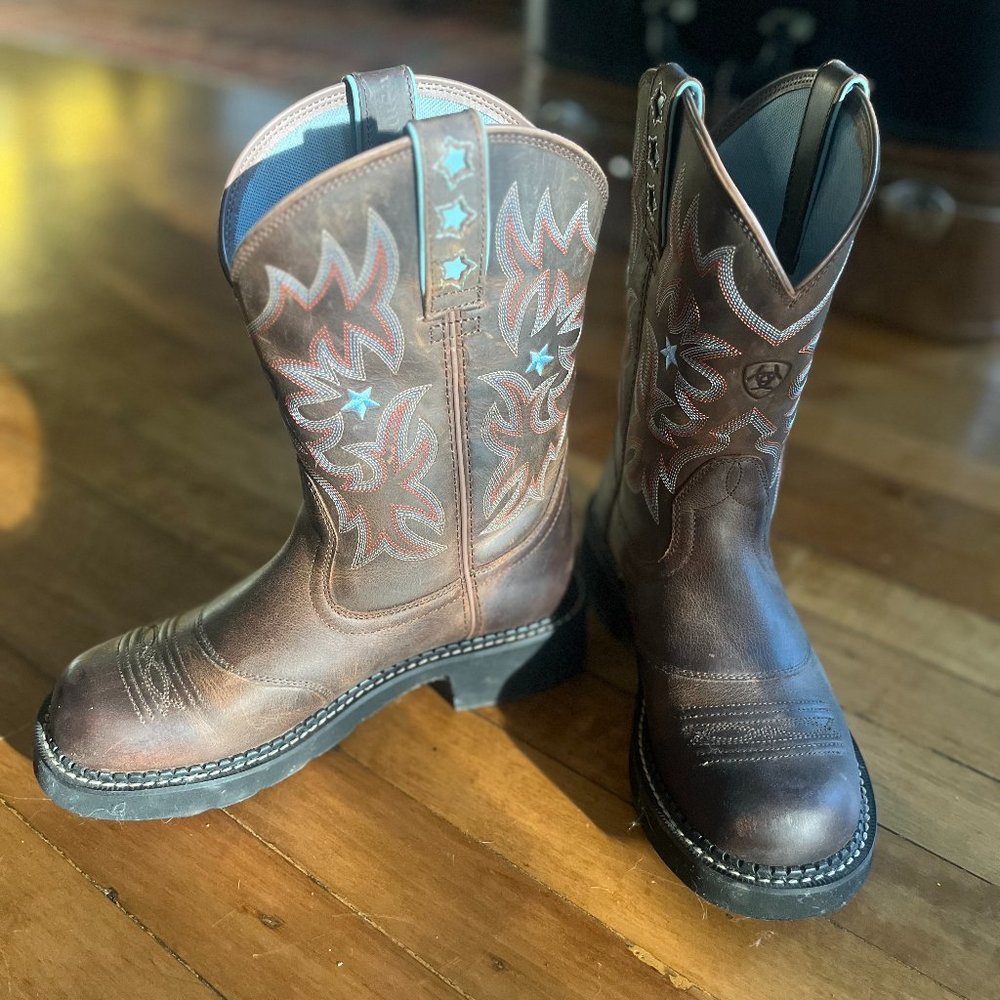 Ariat Probaby Brown Leather Western Boot - Size 7.5